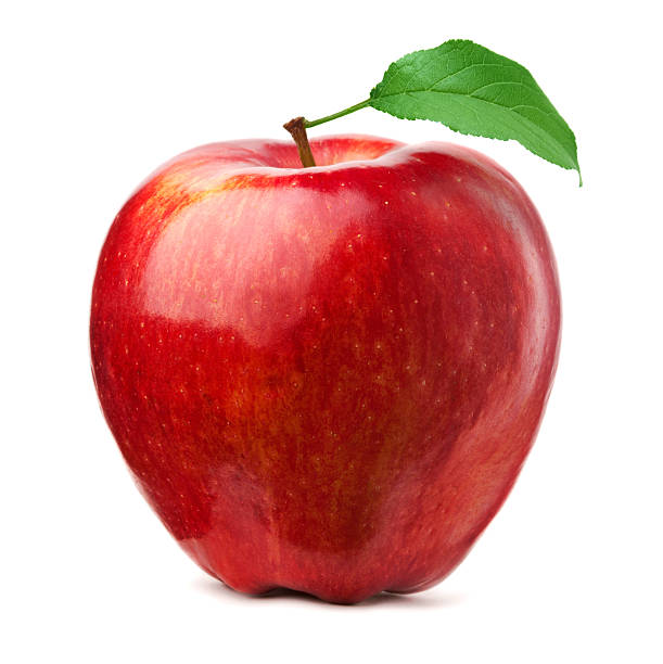 красное яблоко - apple стоковые фото и изображения