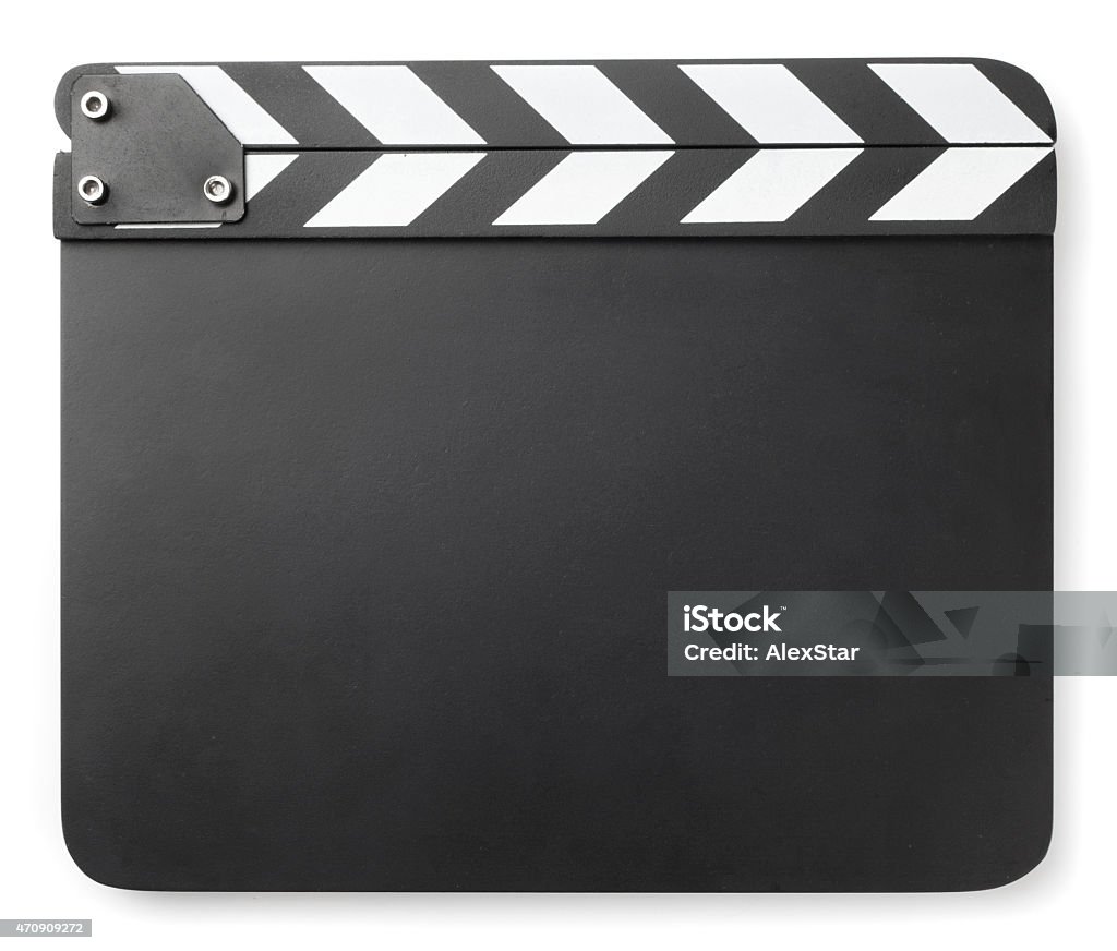 Clapper board auf weißem Hintergrund - Lizenzfrei Filmklappe Stock-Foto