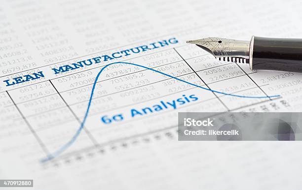 Closeup Of Six Sigma Analysis For Lean Manufacturing Stock Photo - Download Image Now