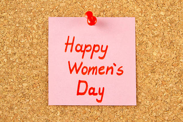 istock Women's Day Note Pinned on Bulletin Board 470920576