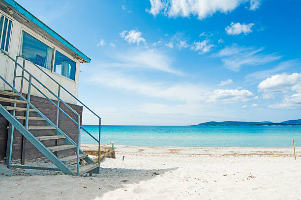 beach bar by the shore in Sardinia, Italy