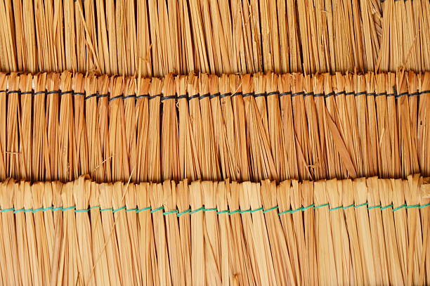 istock roof made from dry bamboo leaf 470927122