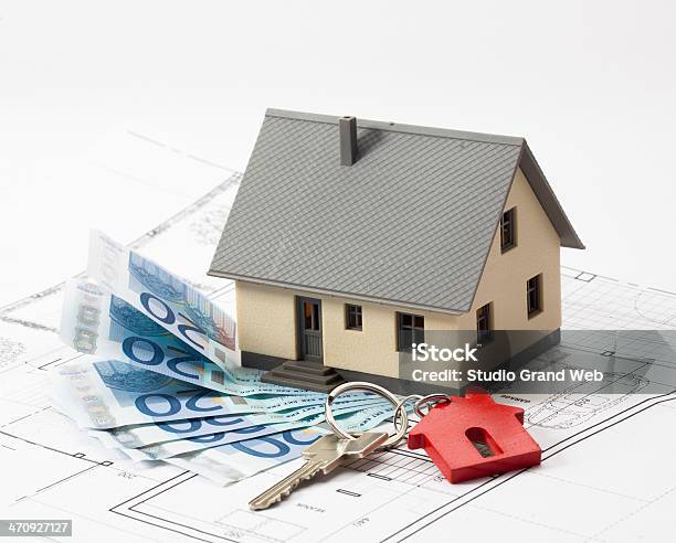 Getting A Loan For A New Home Ownerhsip Stock Photo - Download Image Now - Architect, Bank - Financial Building, Banking
