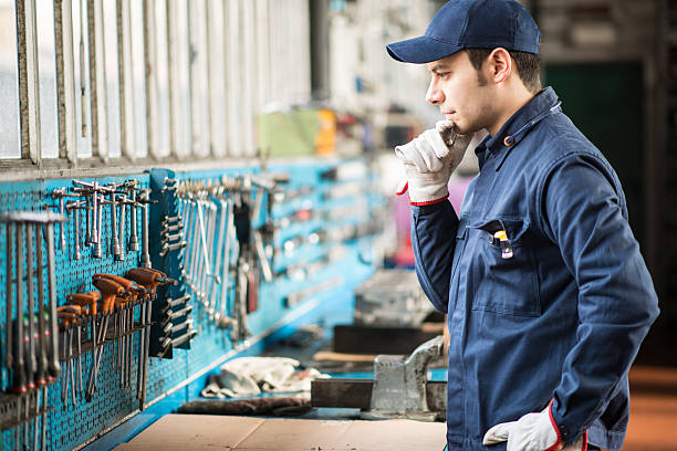 istock Worker searching for the right wrench 470928228