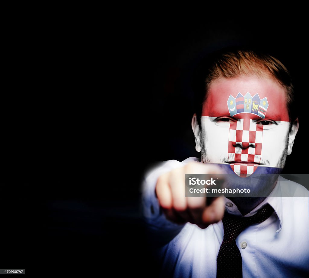 Sport Fan di calcio croata - Foto stock royalty-free di Adulto