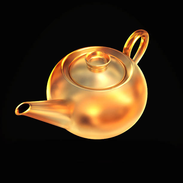 Arabic traditional coffee pot isolated on white background. High resolution photo.