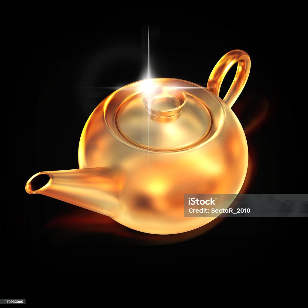 Golden teapot on black  background Golden teapot on black  background.  High resolution. 2015 Stock Photo