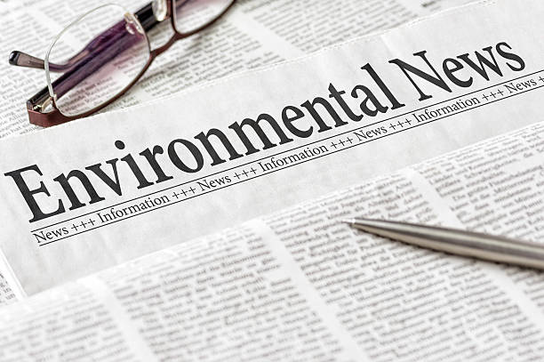 istock Newspaper with the headline Environmental News 470934410