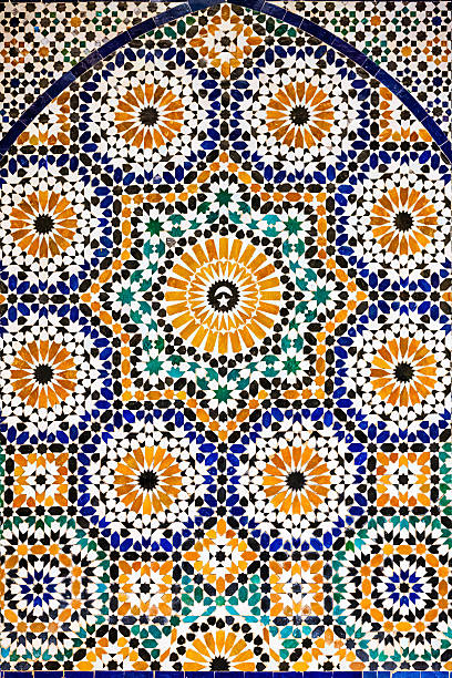 istock Arabic mosaic in Madressa Ali Ben Youssef, Marrakech Morocco 470934427