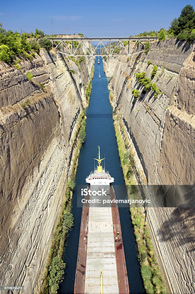 Corinth canal Corinth canal, Greece Aegean Sea Stock Photo