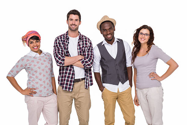istock Casual friends standing and posing 470937538