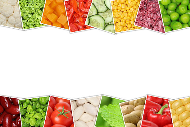 istock Vegetables like tomatoes, paprika, lettuce, potatoes with copyspace 470943052