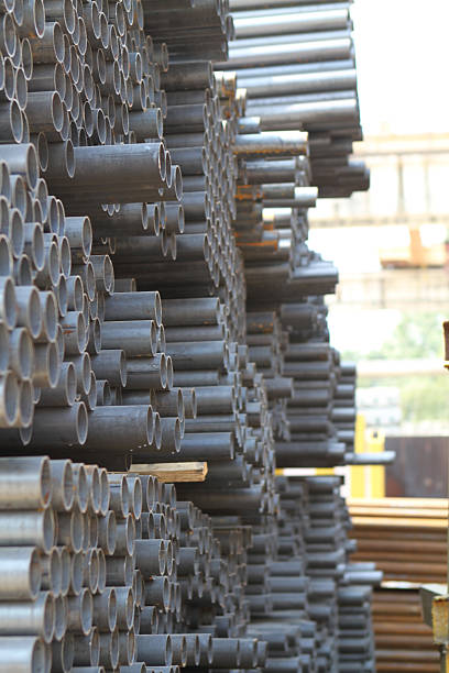 istock Metal profiles tube foundation for building structures 470944132