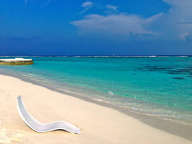 istock Perfect Tropical Island Paradise Beach at Maldives 470950314