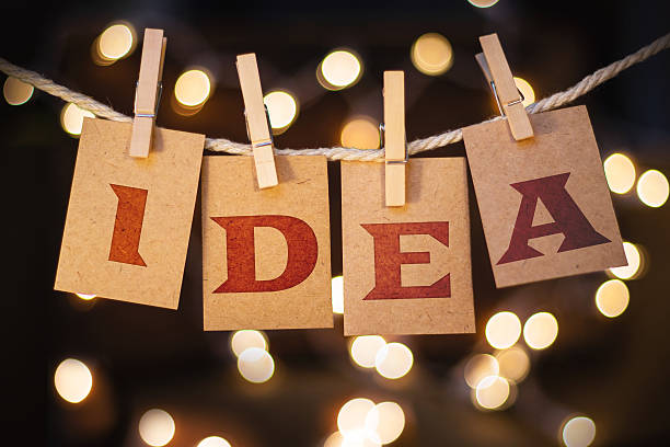 istock Idea Concept Clipped Cards and Lights 470950816