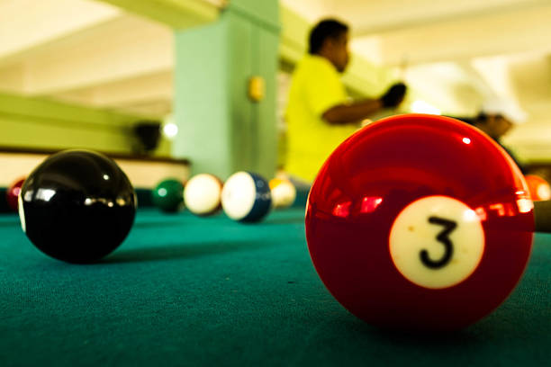 istock Beautiful and bright pool bolar of number three 470953844