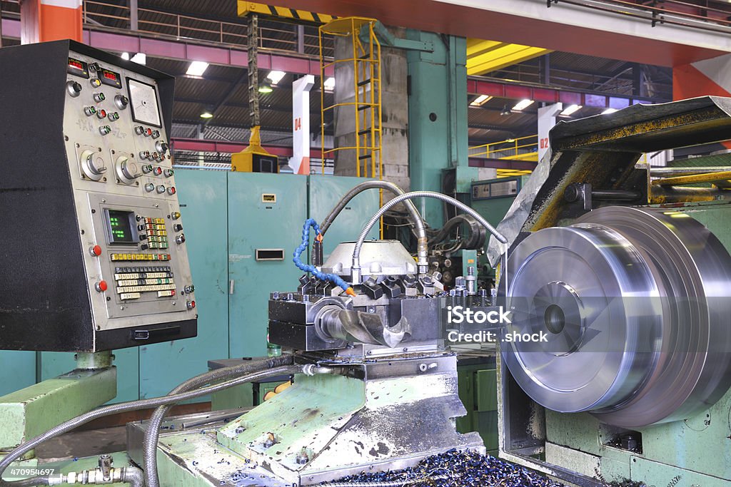 metal industy factory indoor industry factory iron works steel and machine parts modern indoor hall for assambly Architecture Stock Photo