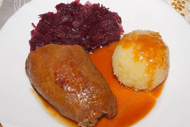 istock Horses roulade, potato dumplings, red cabbage 470955098