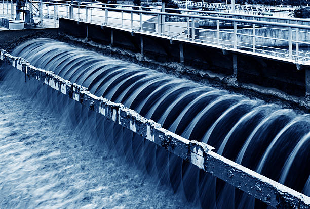 Modern urban wastewater treatment plant.
