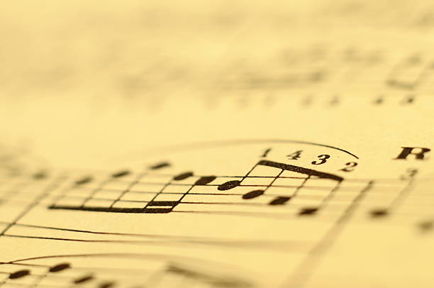 istock Macro of music score for background 470957395