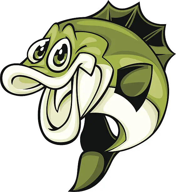 Vector illustration of green fish