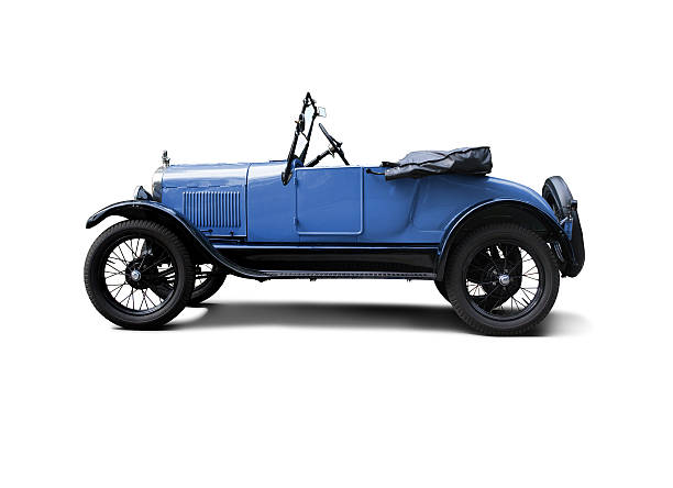 istock Blue convertible antique hot rod automobile 470958944