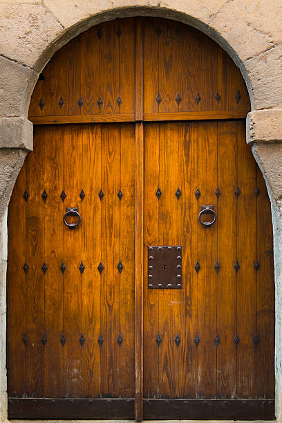 istock Old Arched Double Door in Cuenca Spain 470963472