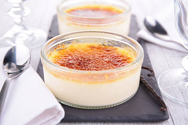 크림 브루리 - dessert creme brulee food gourmet 뉴스 사진 이미지