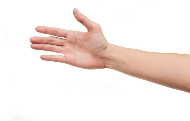 istock male hand showing five fingers on a white background 470967019