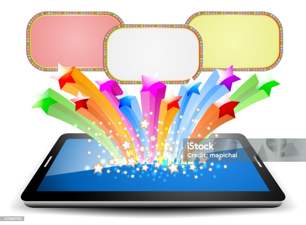 색상화 에서 개인별 태블릿 PC - 로열티 프리 각도 벡터 아트