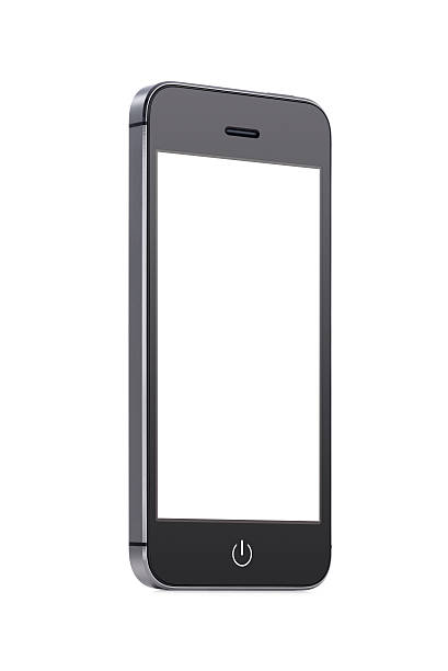 istock Bottom up view of black mobile smart phone 470967949