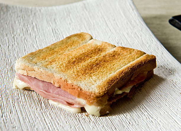 istock Crisp toasted ham and cheese sandwich 470967975