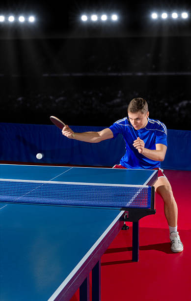 istock Table tennis player at sports hall 470972438