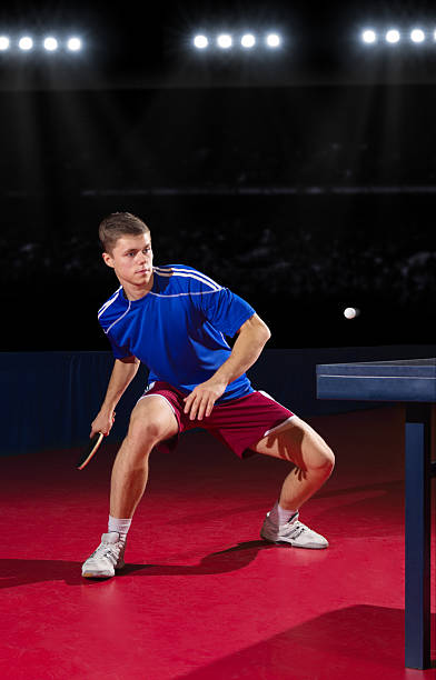 istock Table tennis player at sports hall 470972488