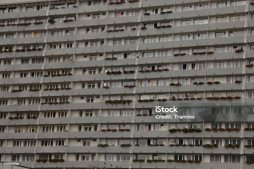 Block of flats Communist block of flats in Katowice (Poland). 2015 Stock Photo