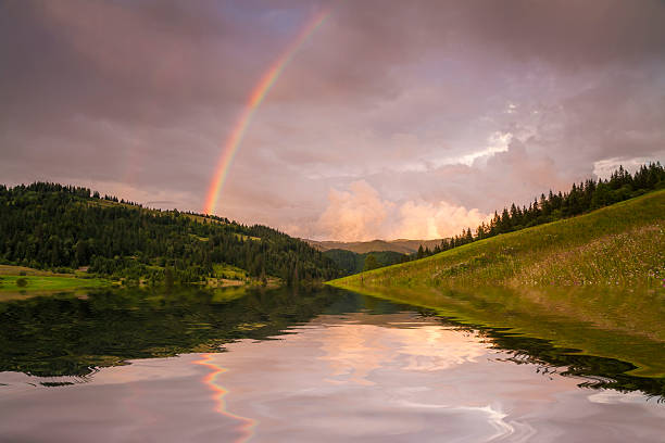 istock Reflection amazing spring landscape in the water. 470976810