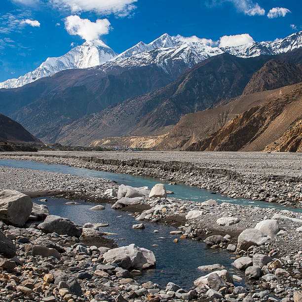 istock view of Dhaulagiri from the river Gandaki 470977518