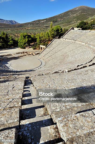 Epidaurus Theater Stock Photo - Download Image Now - Amphitheater, Ancient, Architecture