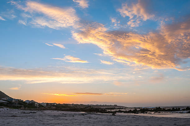 Indian Ocean at Pringle Bay at sunset