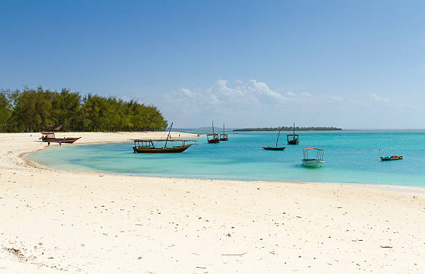 Kendwa beach in Zanzibar stock photo