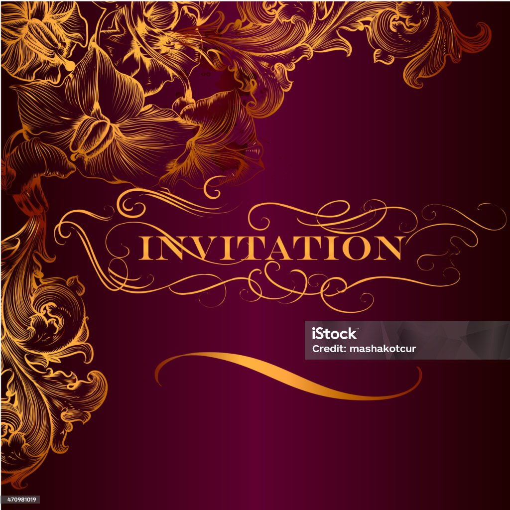 invitation carte élégante dans un style de luxe - clipart vectoriel de Autorité libre de droits