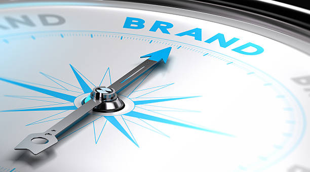istock Compass dial pointing towards the word Brand 470982272