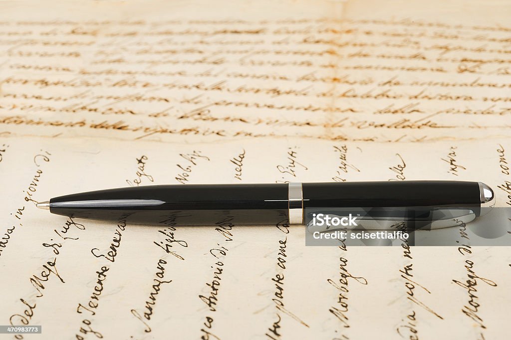 Handgeschriebene mit Stift - Lizenzfrei Alt Stock-Foto