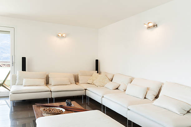 istock Comfortable large sofa on classic living room 470983916