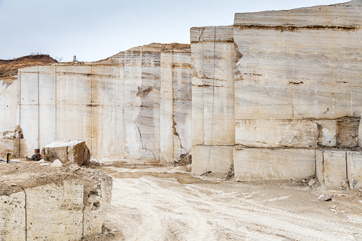 Travertine stone quarry