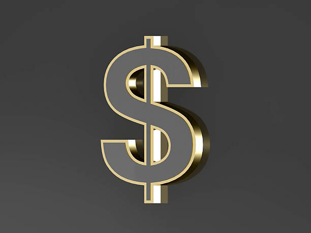 istock Golden money Dollar symbol in black background 470984594