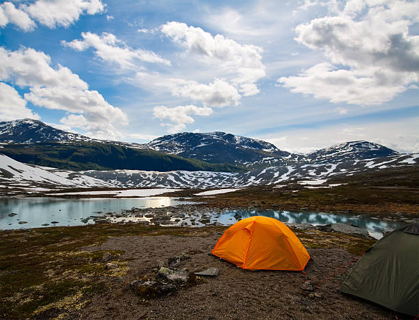istock two tourist tents, active lifestyle 470984957