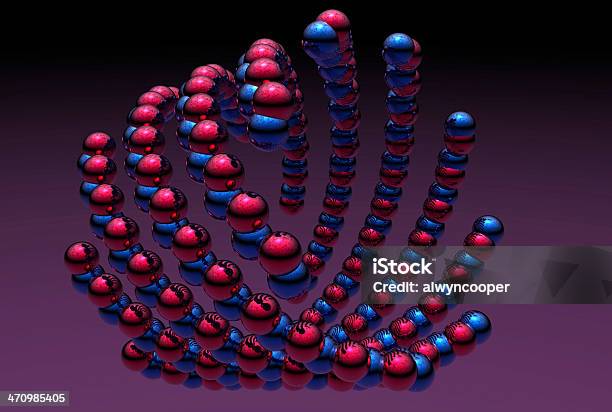 Foto de Molécula De Espiral Azulvermelho e mais fotos de stock de Azul - Azul, Ciência, Curva - Forma