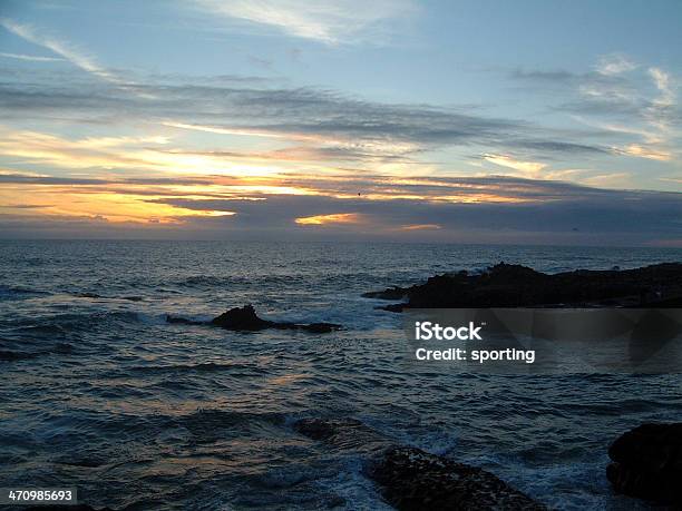 Sunset Winch Stock Photo - Download Image Now - Atlantic Ocean, Bird, Horizontal