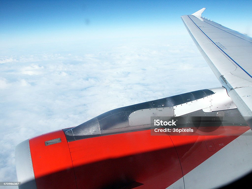 motor de avión - Foto de stock de Ala de avión libre de derechos